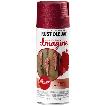 Rust-Oleum Spray Paint, Red Glitter, Acrylic, 10.25 oz 345705